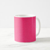 Roze lederen textuur koffiemok (Voorkant rechts)