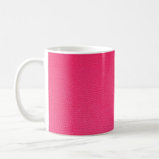 Roze lederen textuur koffiemok (Links)