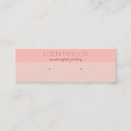 Roze Lederen Textuur Stud Oorbel Display Mini Visitekaartje