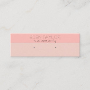 Roze Lederen Textuur Stud Oorbel Display Mini Visitekaartje