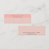 Roze Lederen Textuur Stud Oorbel Display Mini Visitekaartje (Voorkant / Achterkant)