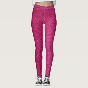 Roze lederen textuur yoga broek leggings