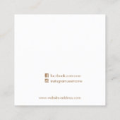 Roze lederen voorloopbeeldscherm met perziken vierkante visitekaartje (Achterkant)