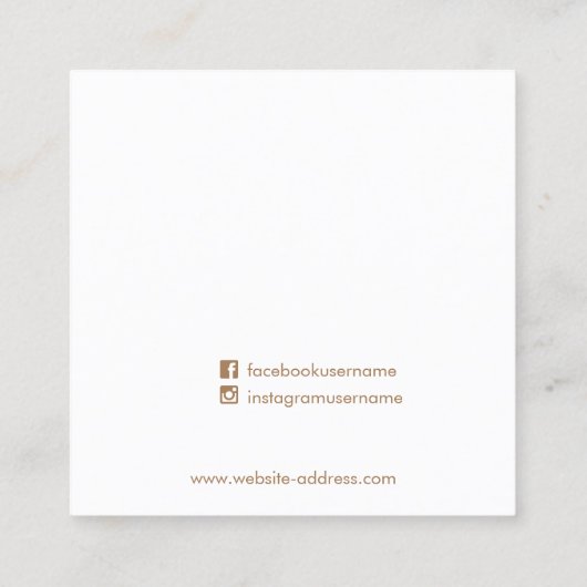 Roze lederen voorloopbeeldscherm met perziken vierkante visitekaartje (Achterkant)