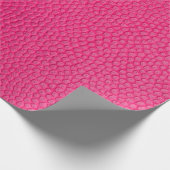 Roze ledertextuur cadeaupapier (Hoek)