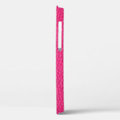 Roze ledertextuur Case-Mate iPhone case (Achterkant / Links)