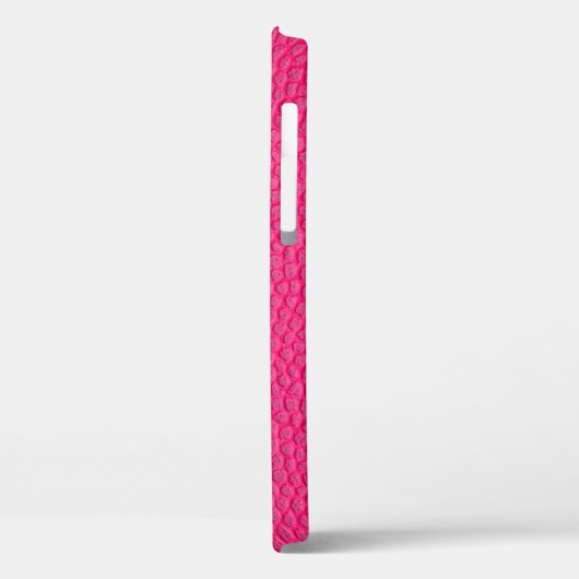 Roze ledertextuur Case-Mate iPhone case (Achterkant / Links)