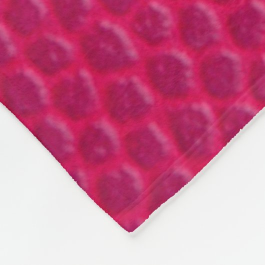 Roze ledertextuur fleece deken (Hoek)