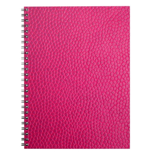Roze ledertextuur notitieboek (Voorkant)