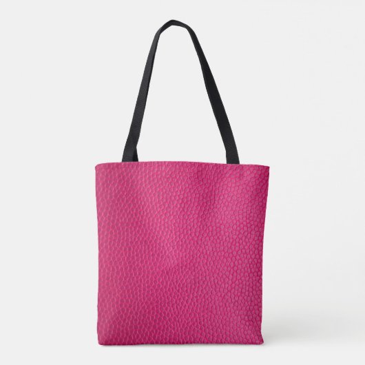 Roze ledertextuur tote bag (Achterkant)