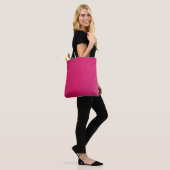 Roze ledertextuur tote bag (Op model)