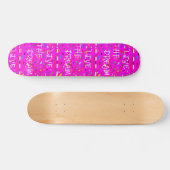 Roze leef het ontwerp van de droomtekst persoonlijk skateboard (Horizontaal)