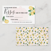 Roze leemon hoeveel Kisses Vrijgezellenfeest Game- Plaatskaartje (Voorkant / Achterkant)