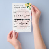 Roze leemons Opmerking voor de Kaart van het wedde (Hand)