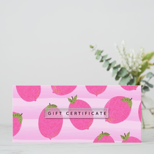 Roze leemons Summer Fruit Bright Cadeaubon (Staand voorkant)