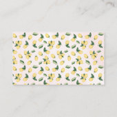 Roze leemons Wijn Raffle Ticket Kaart Vrijgezellen (Achterkant)