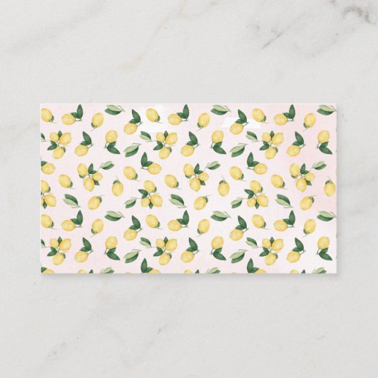 Roze leemons Wijn Raffle Ticket Kaart Vrijgezellen (Achterkant)