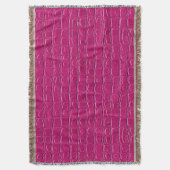 Roze leer effect gezellig cadeau voor thuis deken (Voorkant Verticaal)