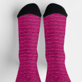 Roze leer effect patroon sokken (Top)