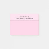 Roze leerkrachten naam schrijfmachine post-it® notes (Voorkant)