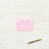 Roze leerkrachten naam schrijfmachine post-it® notes (Op bureau)