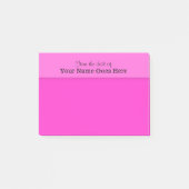 Roze leerkrachten naam schrijfmachine post-it® notes (Voorkant)