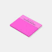 Roze leerkrachten naam schrijfmachine post-it® notes (Schuin)