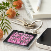 Roze leerstoornissen sleutelhanger (Voorkant Rechts)