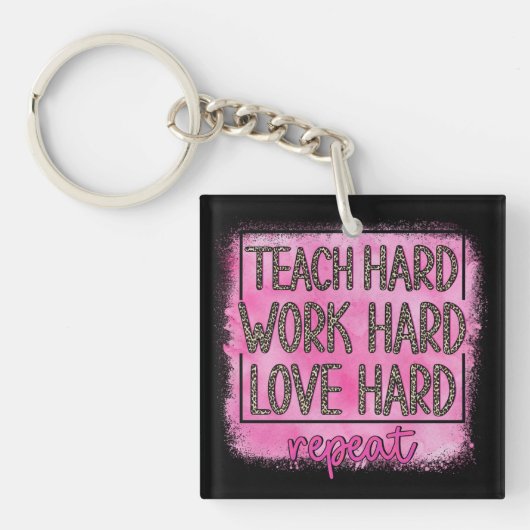 Roze leerstoornissen sleutelhanger (voorkant)
