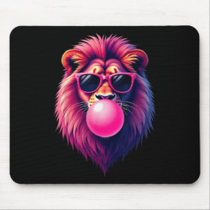 Roze Leeuw Blowing Bubble Gum Muismat