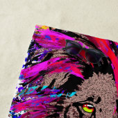 Roze leeuwenkop - Lion Beach Towel Strandlaken (In situ)