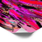 Roze leeuwenkop - Lion Face Portret Poster tekenen (Hoek)