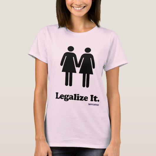 Roze Legalize Shirt homohuwelijk (Voorkant)