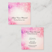 *~* Roze legante macrofoto lavender Vierkante Visitekaartje (Voorkant / Achterkant)