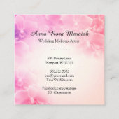 *~* Roze legante macrofoto lavender Vierkante Visitekaartje (Achterkant)