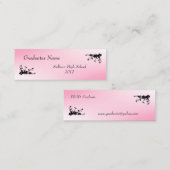 Roze legante profielkaart mini visitekaartje (Voorkant / Achterkant)