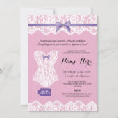 Roze legendarschotel Bridal Paars corset nodigt ui Kaart (Voorkant)