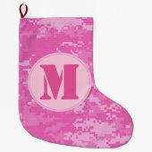 Roze LEGER ACU Camo Camouflag Kerstmis Kous Grote Kerstsok (Voorkant)
