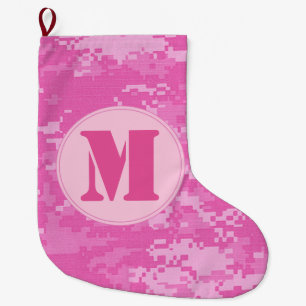 Roze LEGER ACU Camo Camouflag Kerstmis Kous Grote Kerstsok