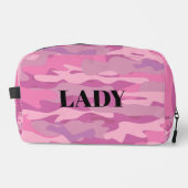 Roze leger camo militaire camouflage toilettas toilettasje (Voorkant)