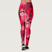 Roze Leger Camouflage Patroon Allover Leggins Leggings (Achterkant)