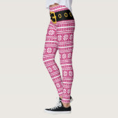 Roze leggings met gordel voor kerstfeest (Links)