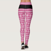 Roze leggings met gordel voor kerstfeest (Achterkant)