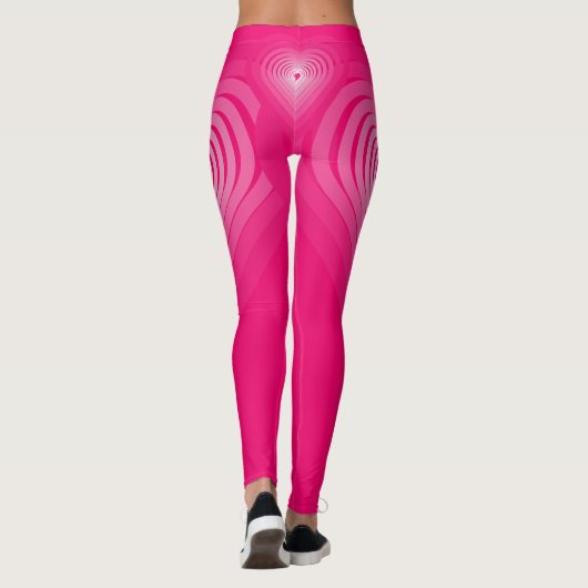 Roze Leggings met harten (Achterkant)