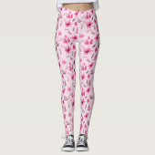 Roze Leggings met hoge golflengte voor vrouwelijke (Voorkant)
