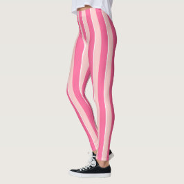 Roze Leggings met strippen
