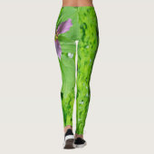 Roze Leggings met trilliumventiel (Achterkant)