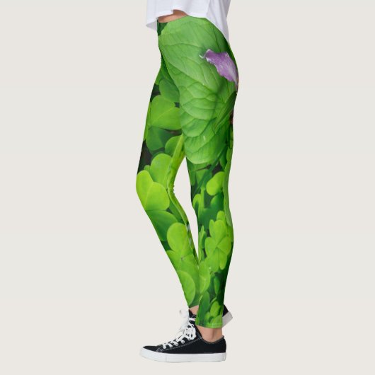 Roze Leggings met trilliumventiel (Links)