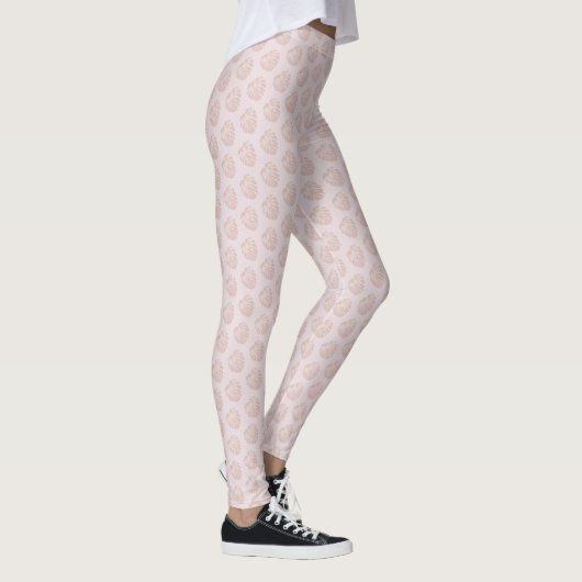 Roze Leggings met tropisch lef (Rechts)