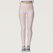 Roze Leggings met tropisch lef (Voorkant)